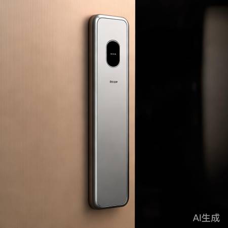 飞利浦指纹锁：简约银面板，科幻