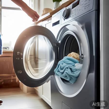 洗衣机蜂鸣，检查衣物放平