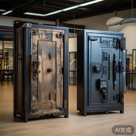 老式保险柜对比新式,耐安全复古