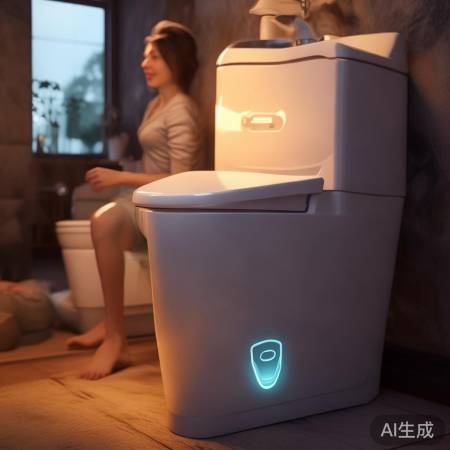 智能马桶盖左侧按钮,提升如厕舒