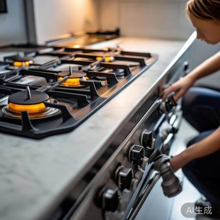 燃气灶检查完毕，可放心使用