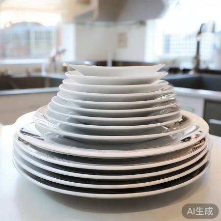 碟子口朝外，方便拿取，全面消毒