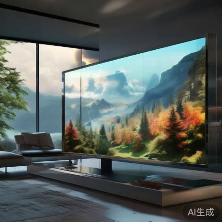 透明电视变玻璃墙