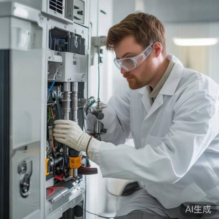 安装步骤:放置设备,连接管道电