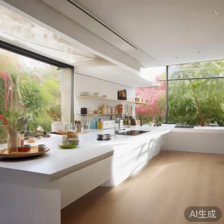 无吊柜厨房，空间更宽敞