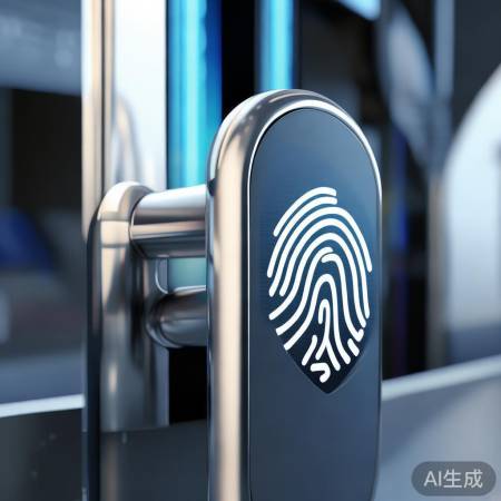 指纹锁侧顶手指图标按钮