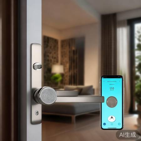 指纹锁550，一键开门，手机控