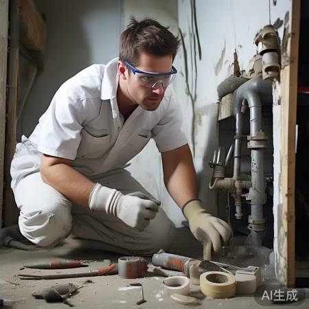 准备工具，拆卸防漏气