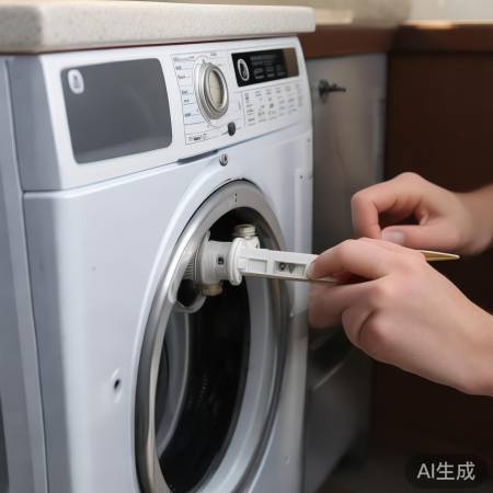 检查洗衣机阀，清理堵塞