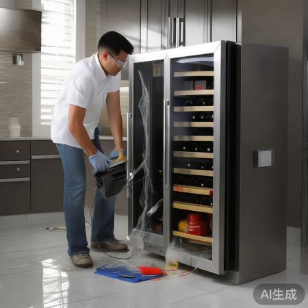 红酒柜漏水，先断电清理，再修或