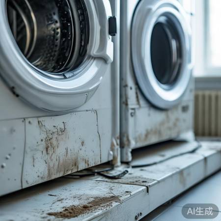 定期清洁洗衣机底部，防菌防损坏