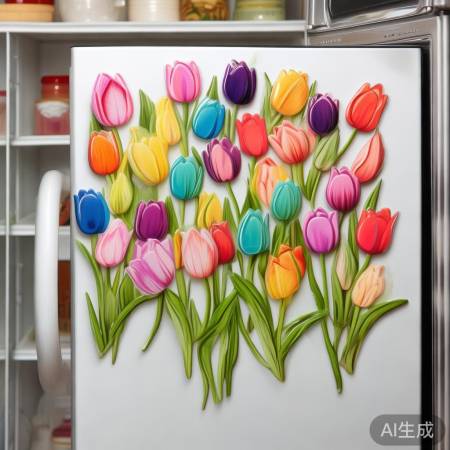 郁金香冰箱贴，心情好物