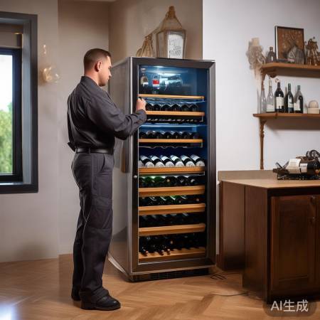 酒柜安装完成，检查无误