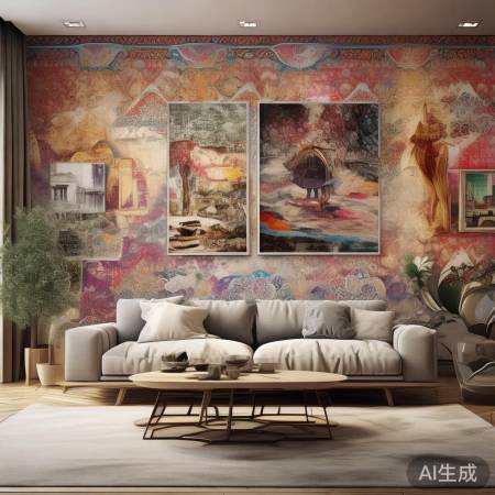 淳居背景墙，艺术感强，定制贴心