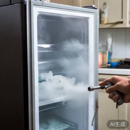 热水喷洗冰箱死角