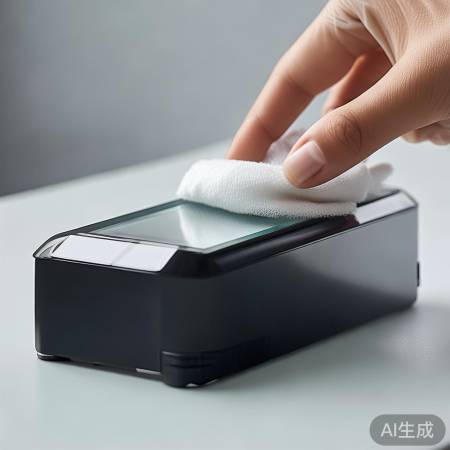 清洁指纹采集器，勿用酒精。