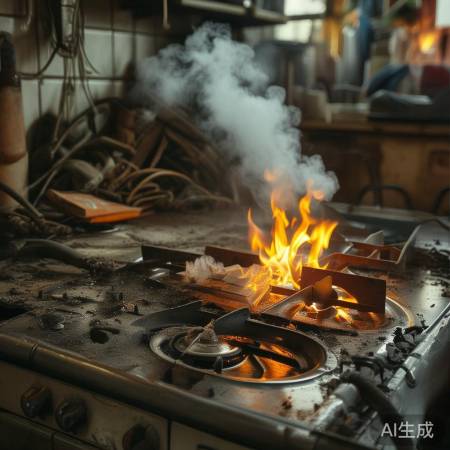 燃气泄漏、管道老化、操作不当致